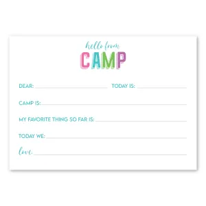 Pink Camp Stationery - Fill in the Blank - 5x7 Card