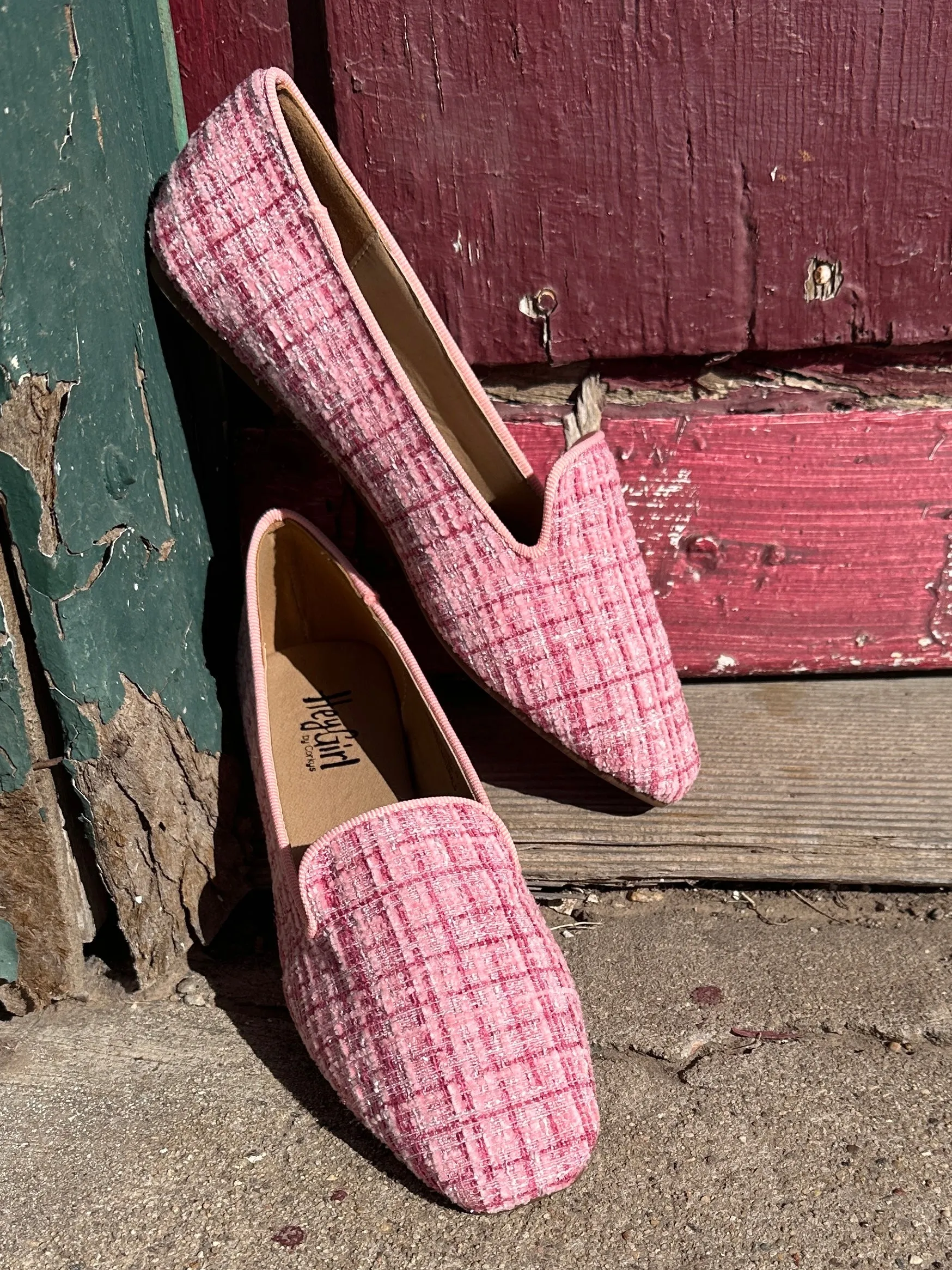 Pink Tweed Goody 2 Shoes by Corky's