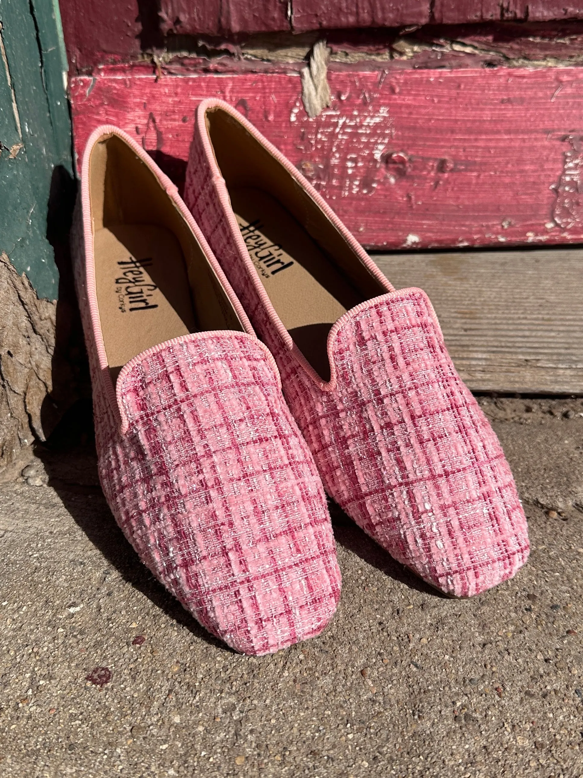 Pink Tweed Goody 2 Shoes by Corky's