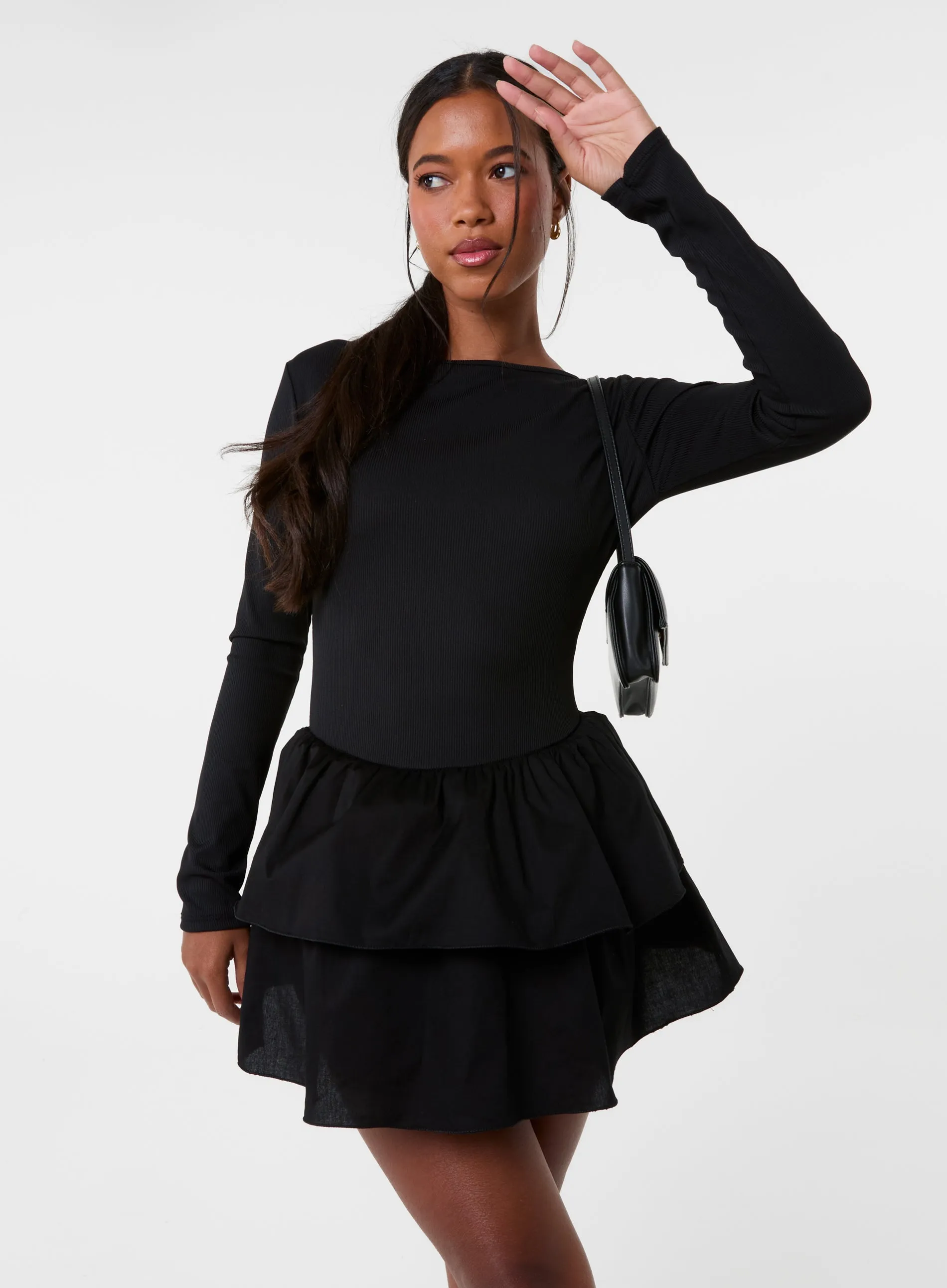 Rib Dress With RaRa Skirt