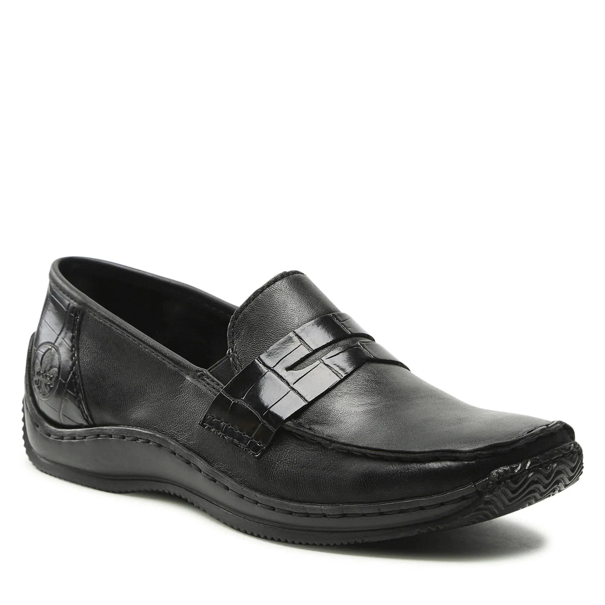 Rieker Women's Slip On Loafers- Black