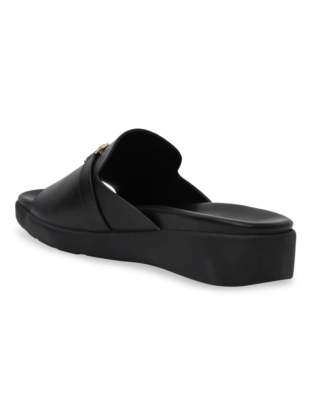 Rocia By Regal Black Women Stylish Buckled Flats