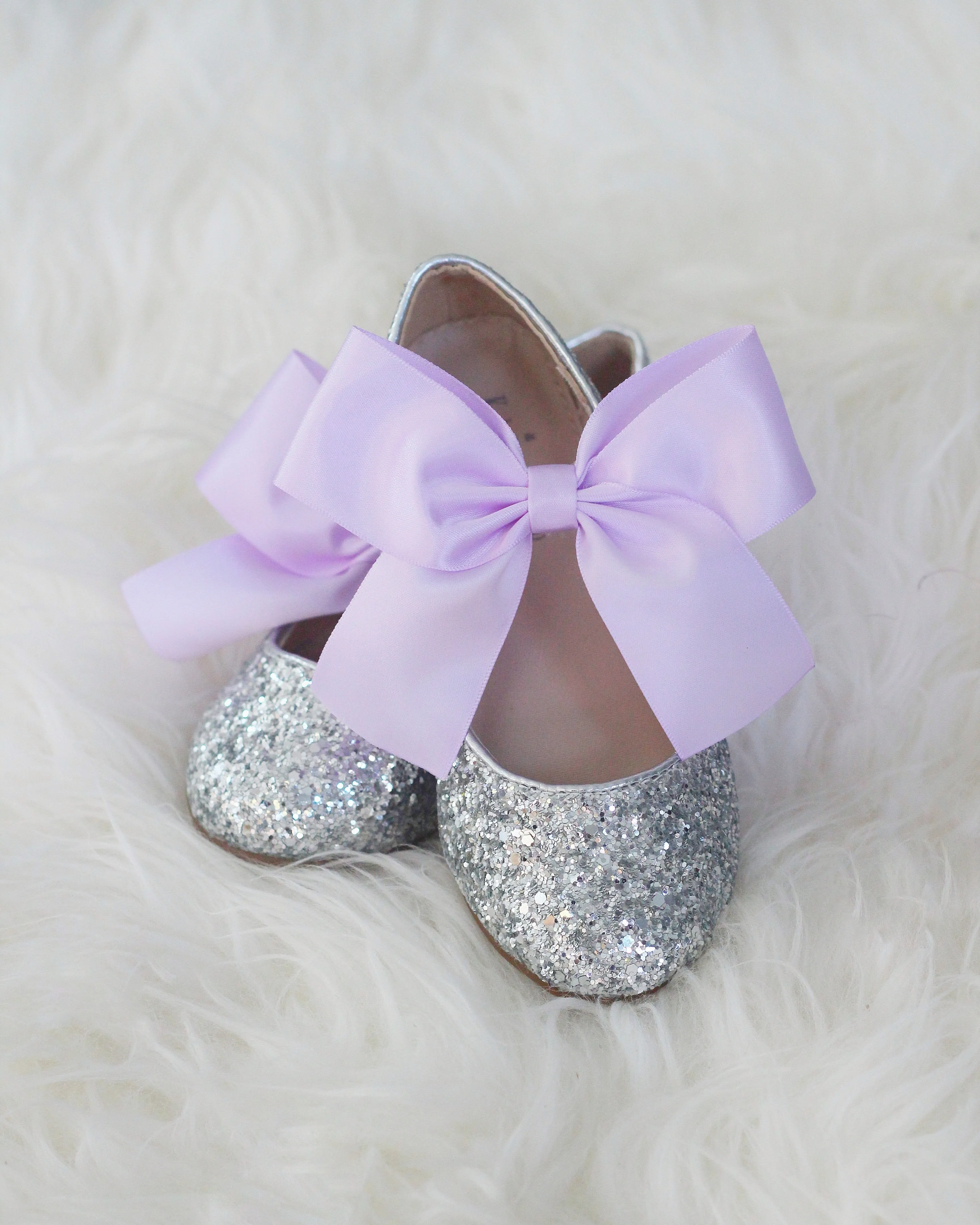 Rock Glitter Mary Jane with Satin Bow