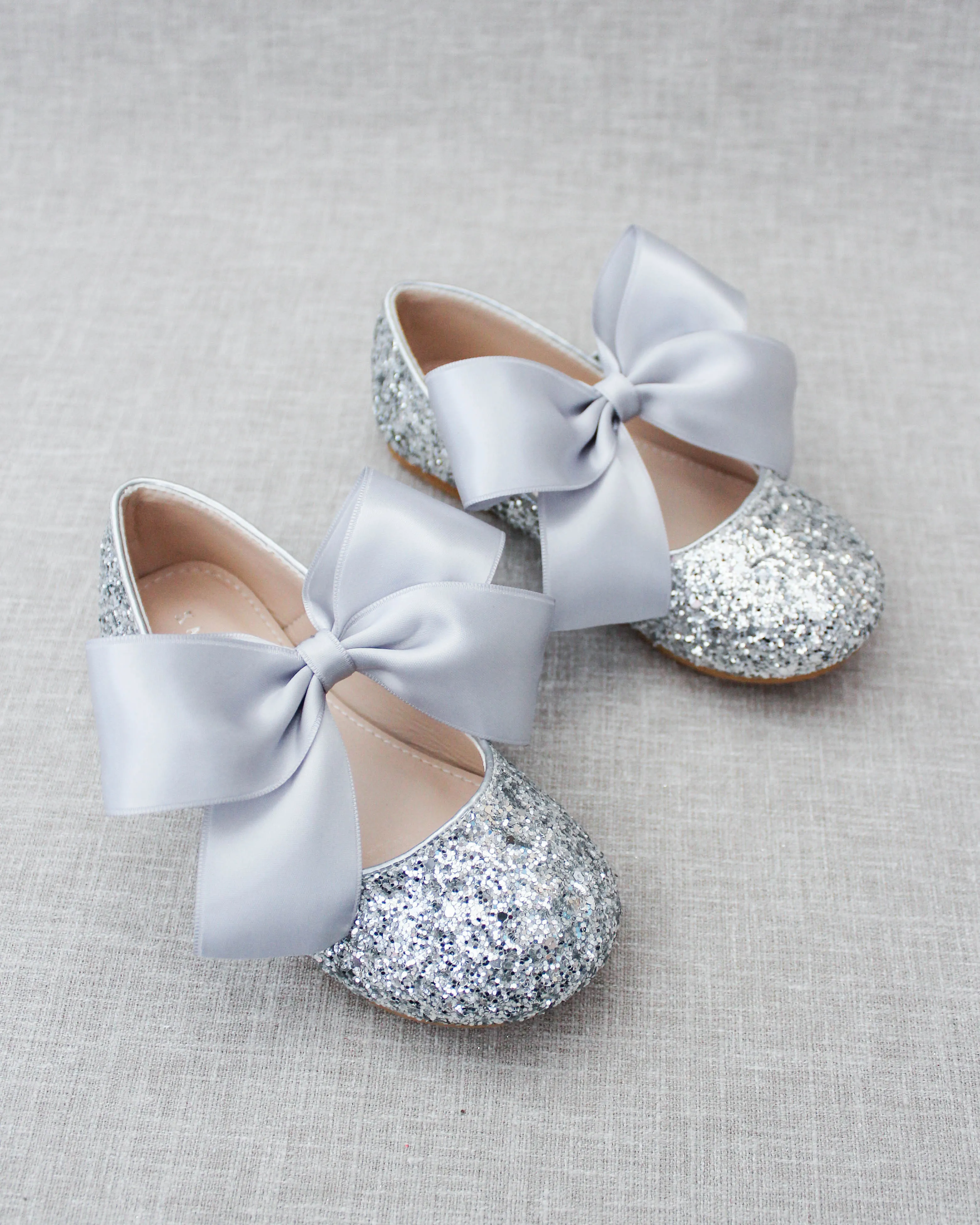 Rock Glitter Mary Jane with Satin Bow