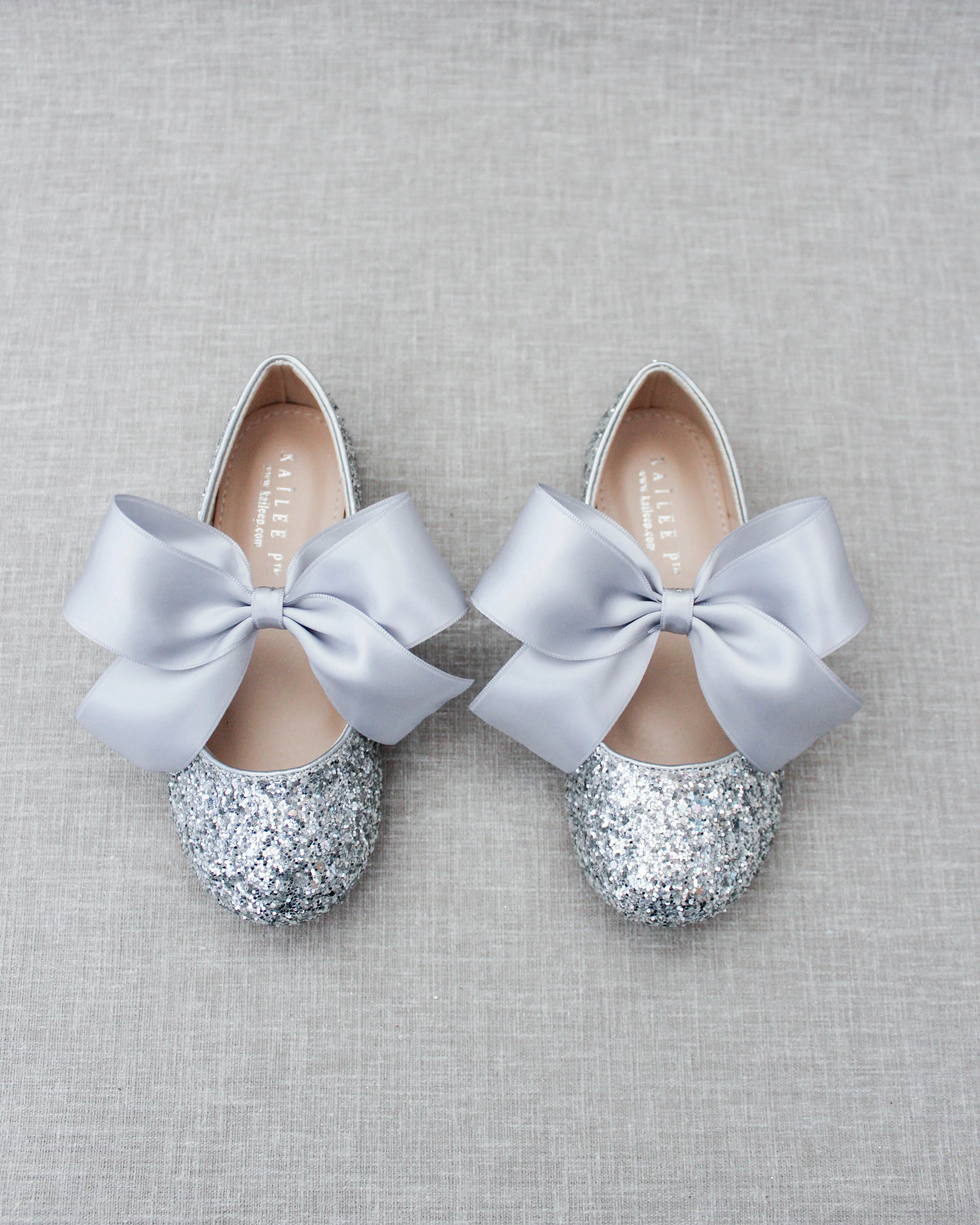 Rock Glitter Mary Jane with Satin Bow