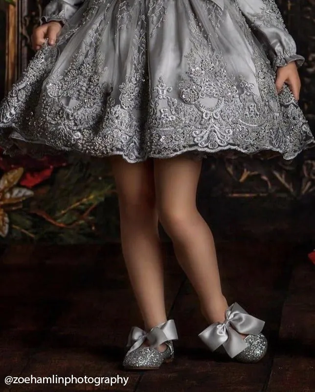 Rock Glitter Mary Jane with Satin Bow