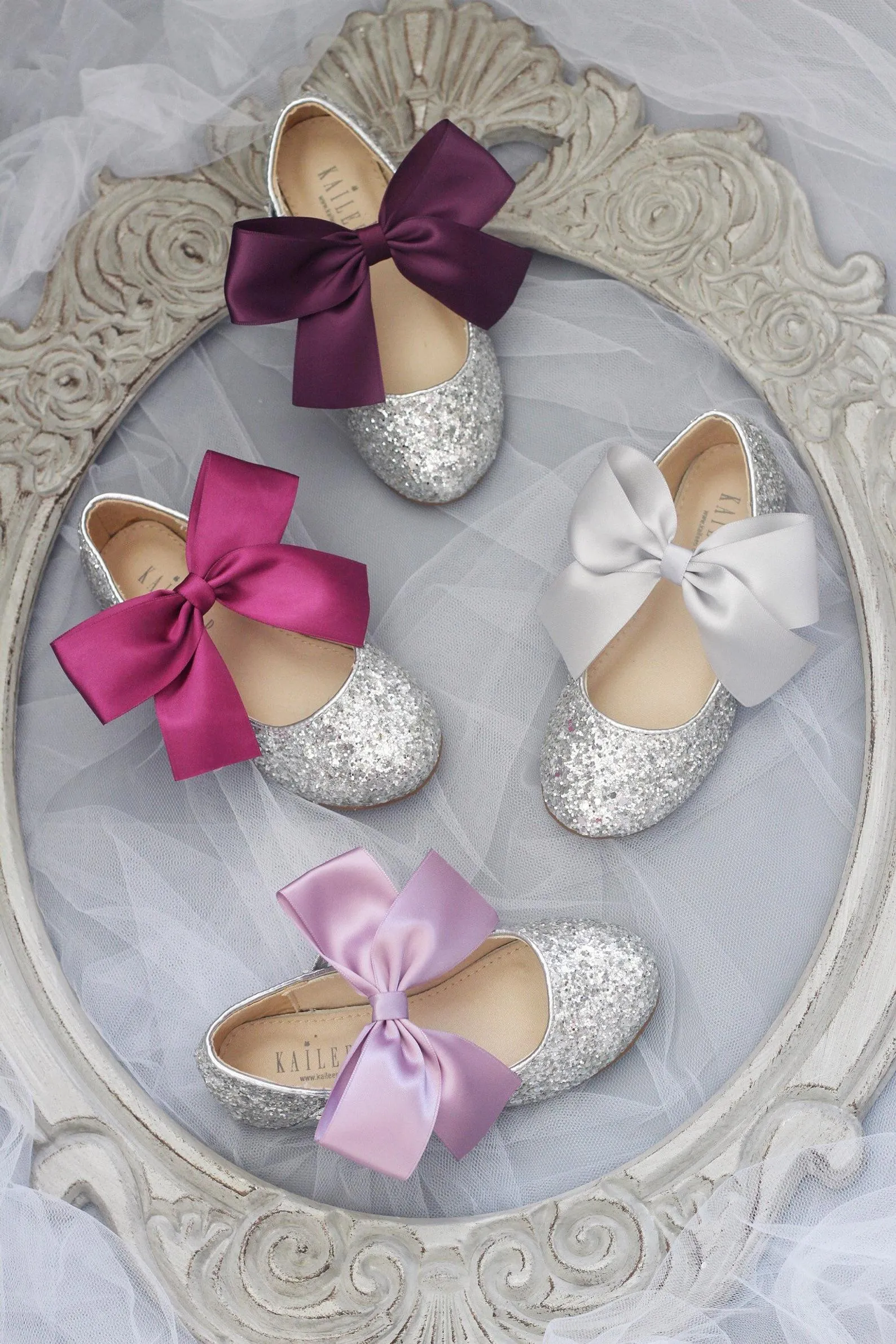 Rock Glitter Mary Jane with Satin Bow