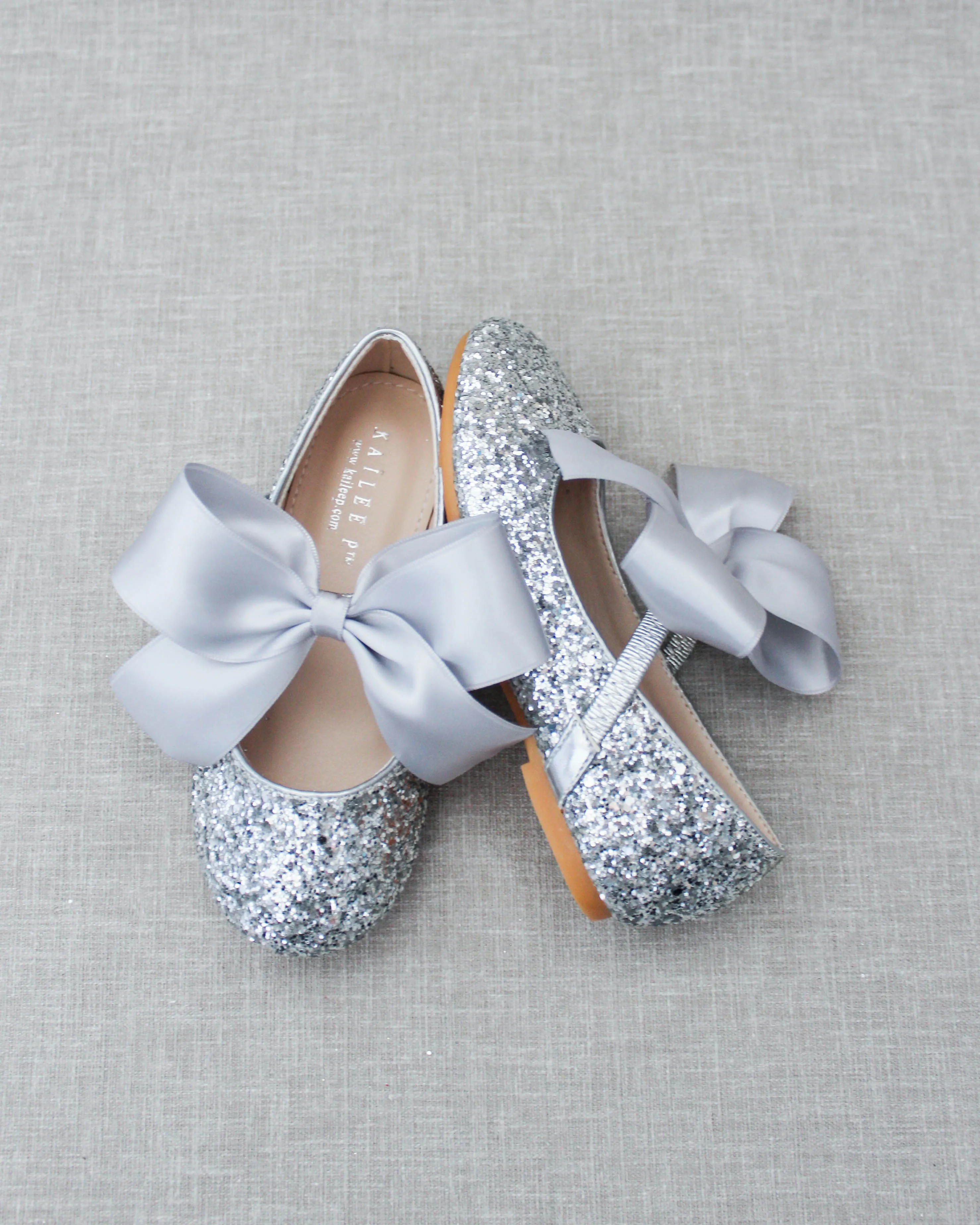 Rock Glitter Mary Jane with Satin Bow
