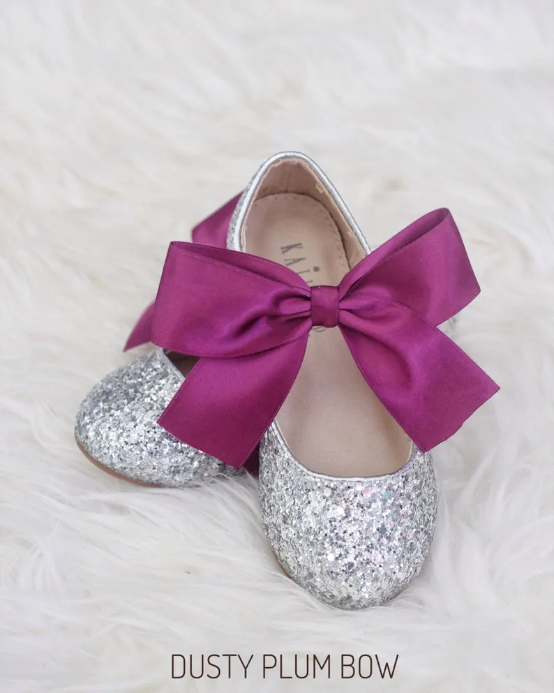 Rock Glitter Mary Jane with Satin Bow