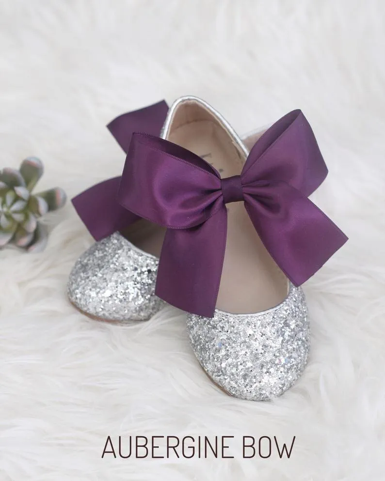 Rock Glitter Mary Jane with Satin Bow