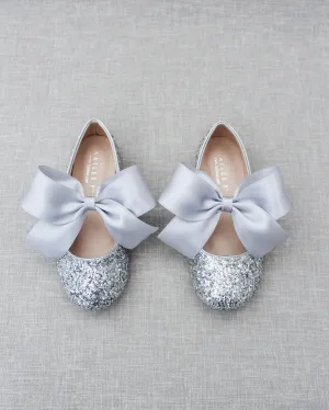 Rock Glitter Mary Jane with Satin Bow