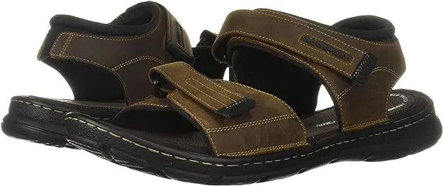 Rockport Men's Darwyn Quarter Strap Sandals  Color Brown Size 11M