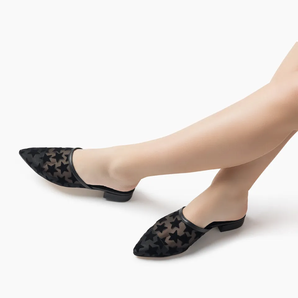 Rosalia Mule Mesh Flat