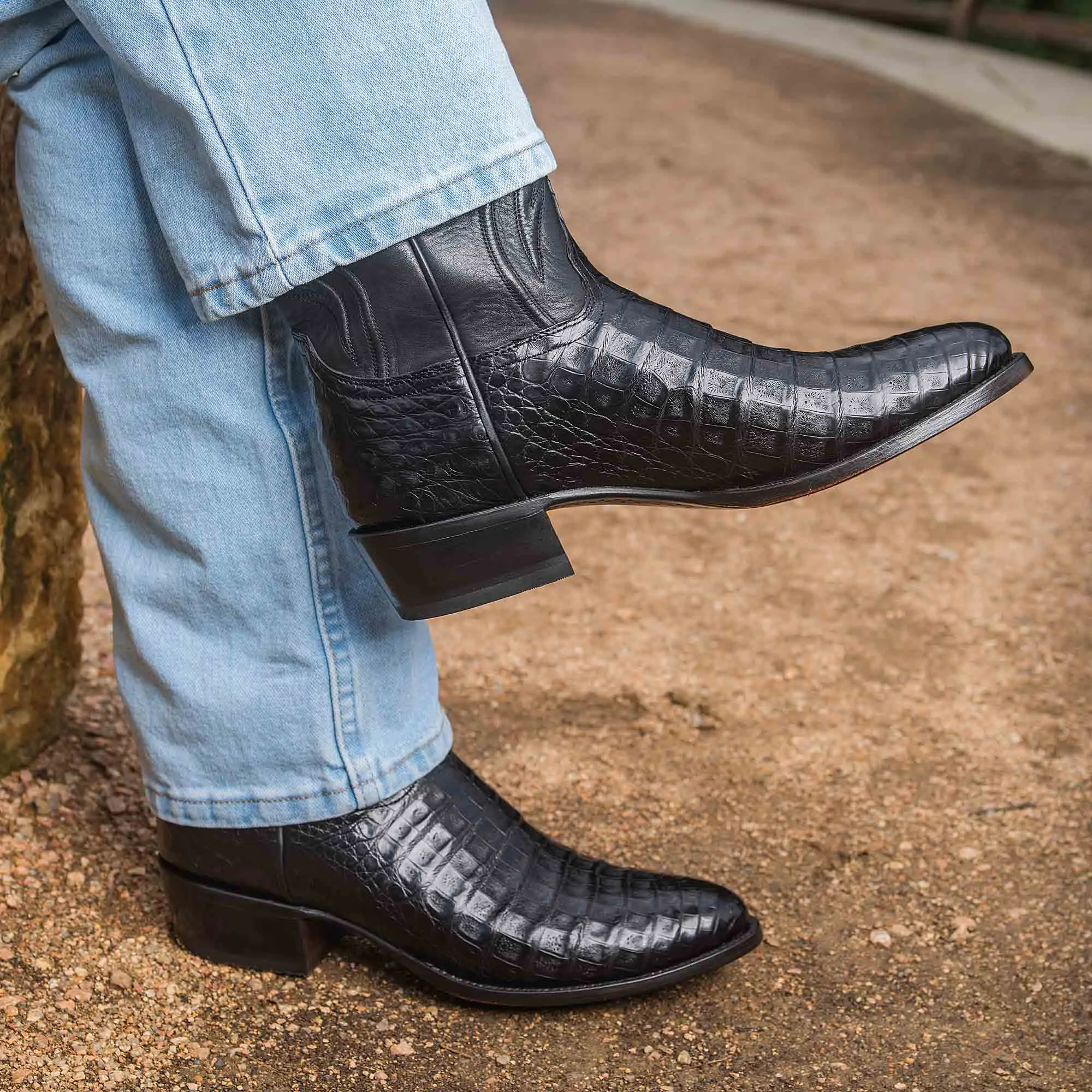 Rujo Boots Men's The Arturo Midnight Caiman Belly Boots