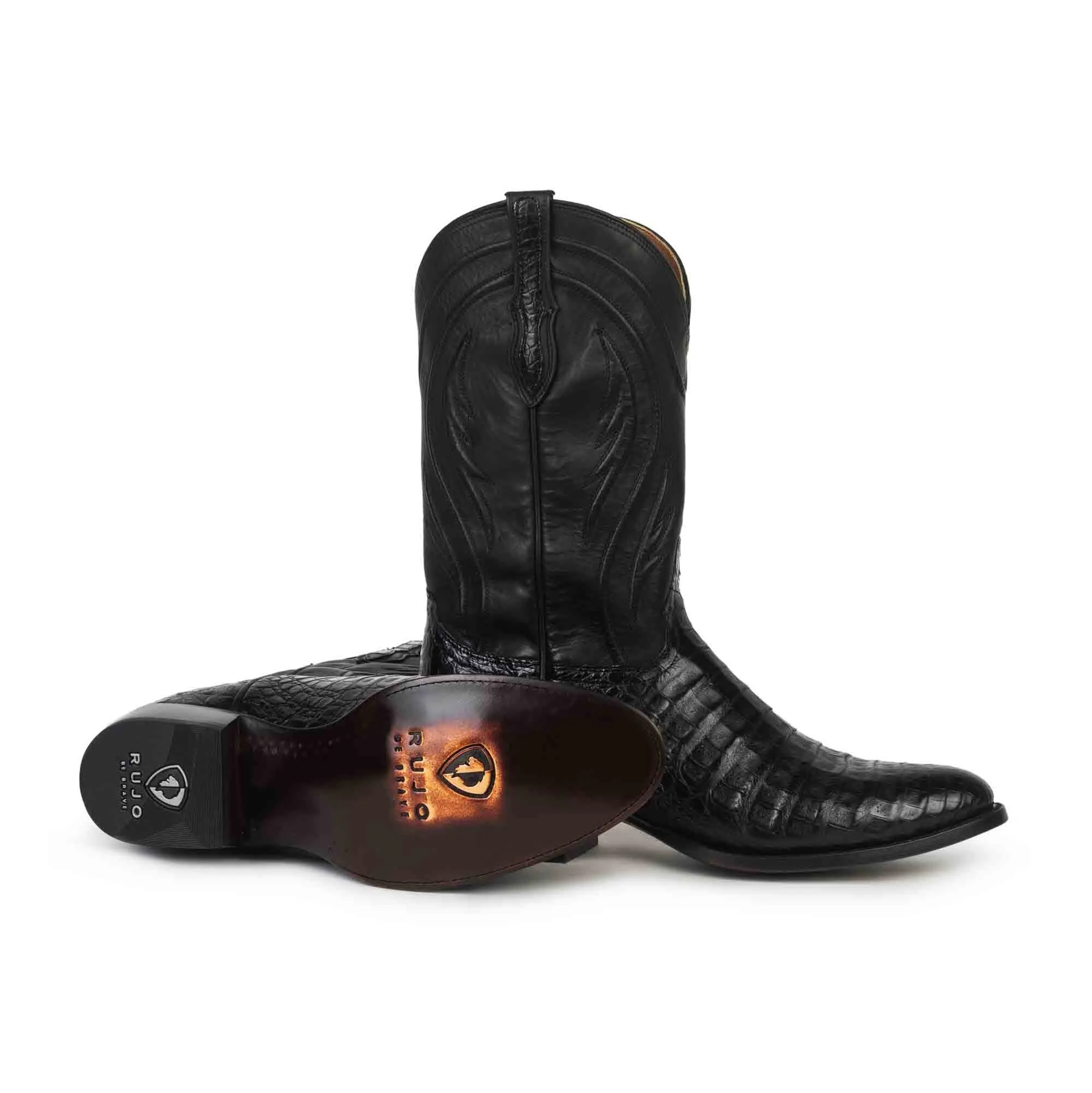 Rujo Boots Men's The Arturo Midnight Caiman Belly Boots