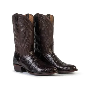Rujo Boots Men's The Blake Chocolate Caiman Tail Boots