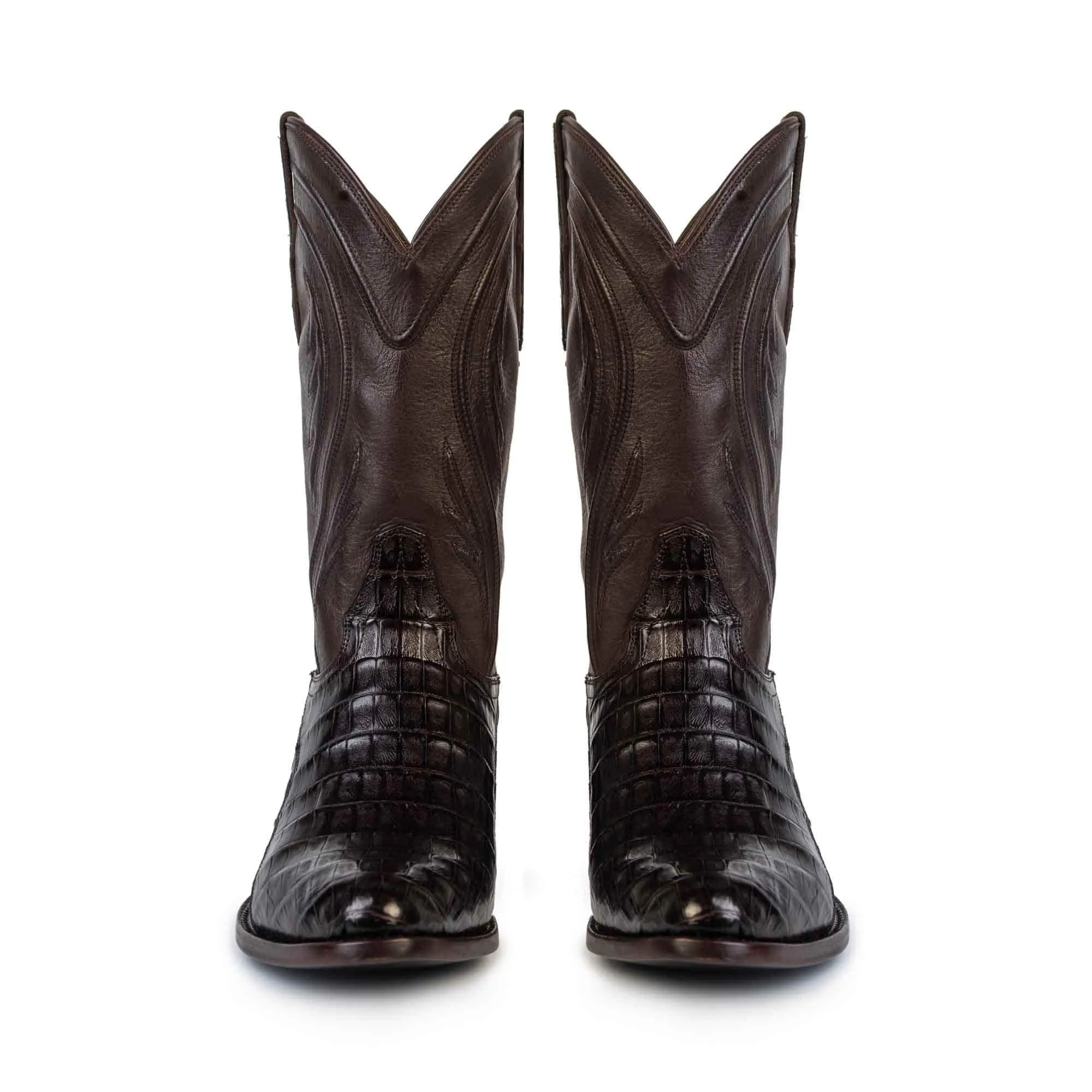 Rujo Boots Men's The Blake Chocolate Caiman Tail Boots
