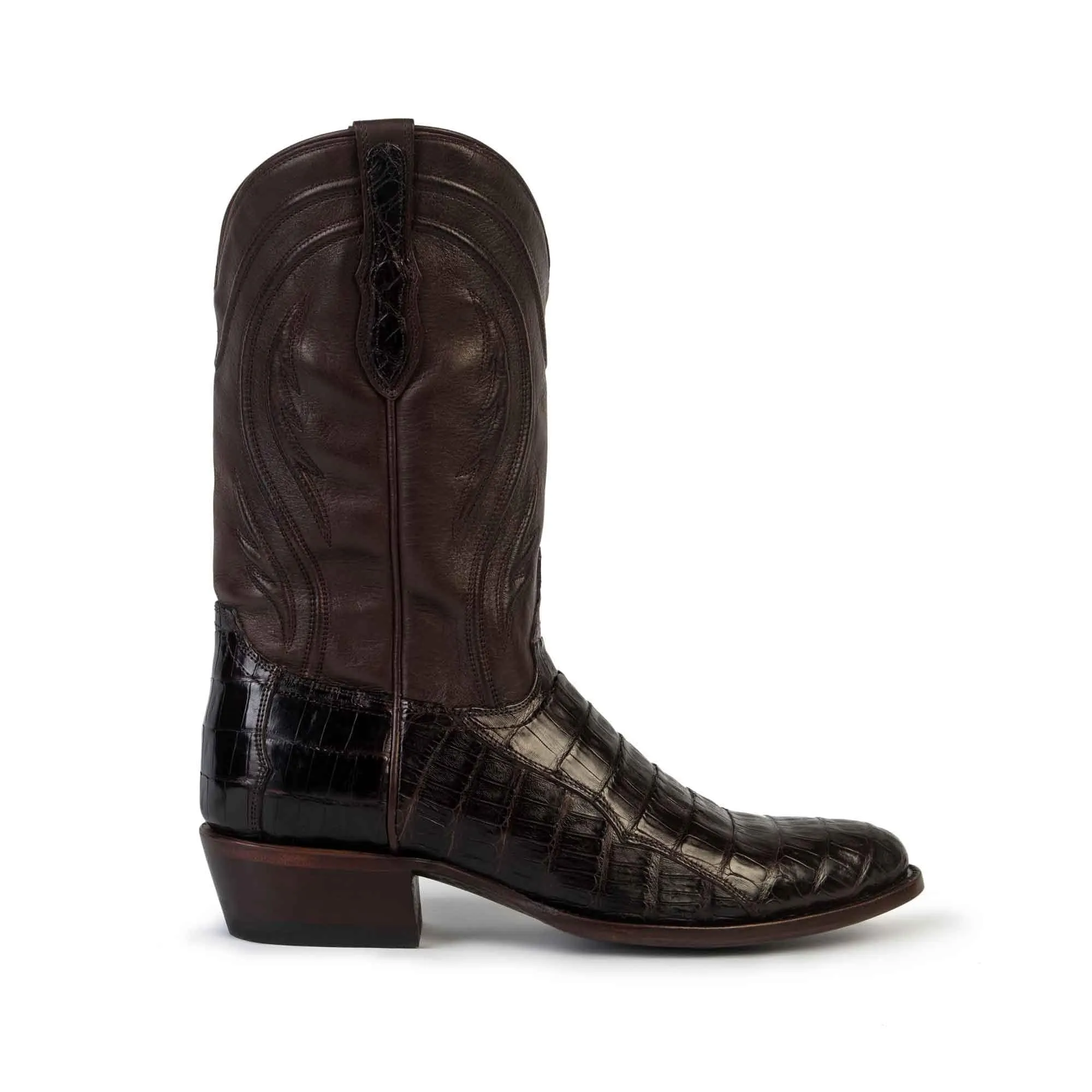 Rujo Boots Men's The Blake Chocolate Caiman Tail Boots