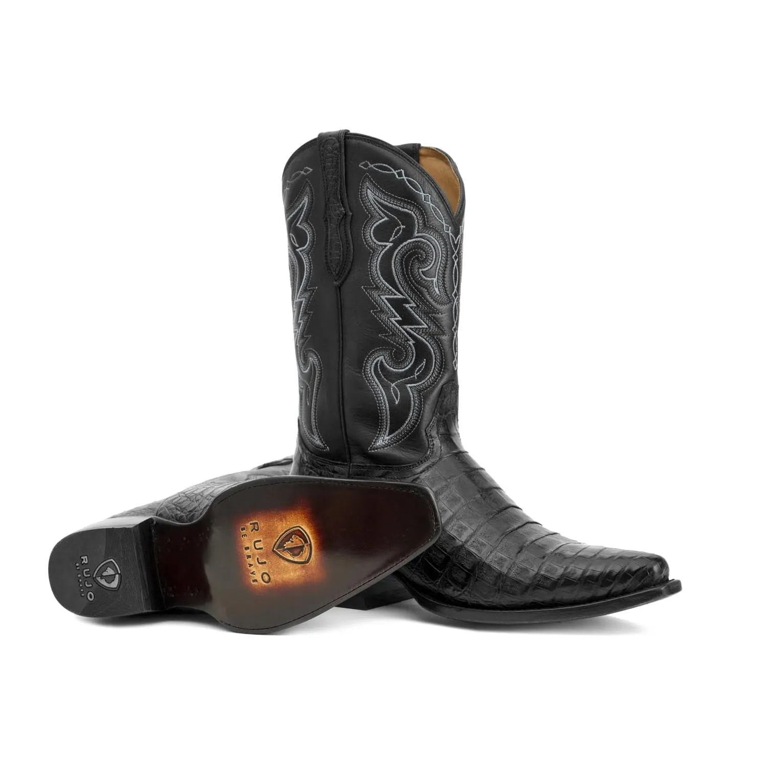 Rujo Boots Men's The Kirby Midnight Caiman Belly Boots