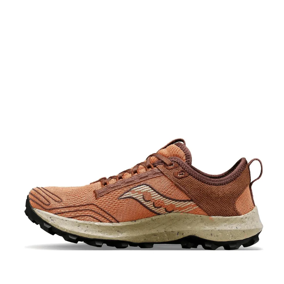 Saucony Women's Peregrine 14 RFG Trail Running Shoes in Clove/Cacao SS24