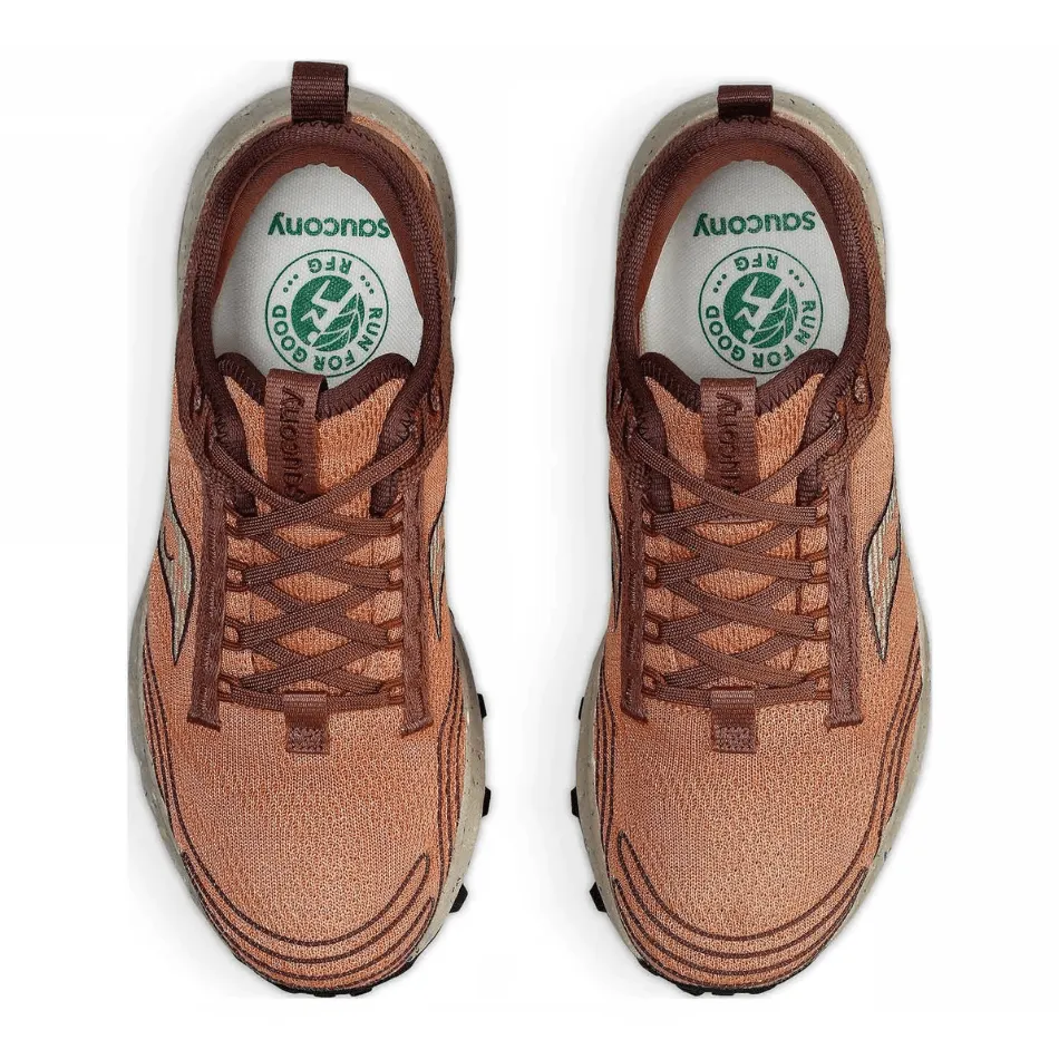 Saucony Women's Peregrine 14 RFG Trail Running Shoes in Clove/Cacao SS24