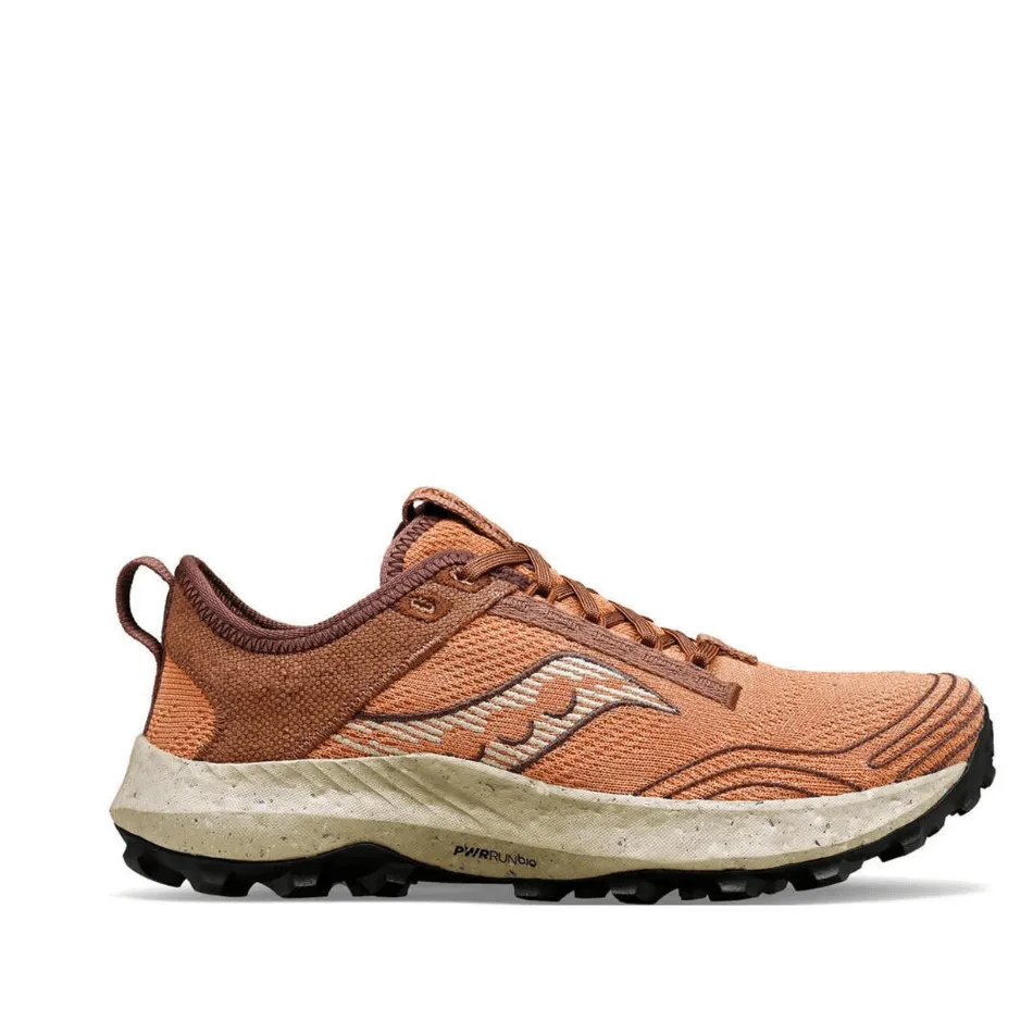 Saucony Women's Peregrine 14 RFG Trail Running Shoes in Clove/Cacao SS24