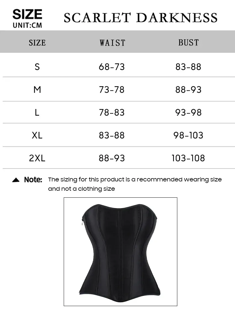 Scarlet Darkness Women Satin Corset Body Shaping Waist