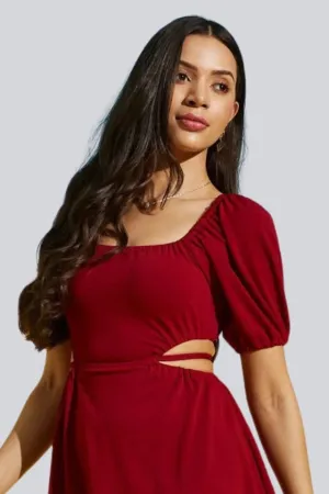 Seductive Lace Tie Back Mini Dress