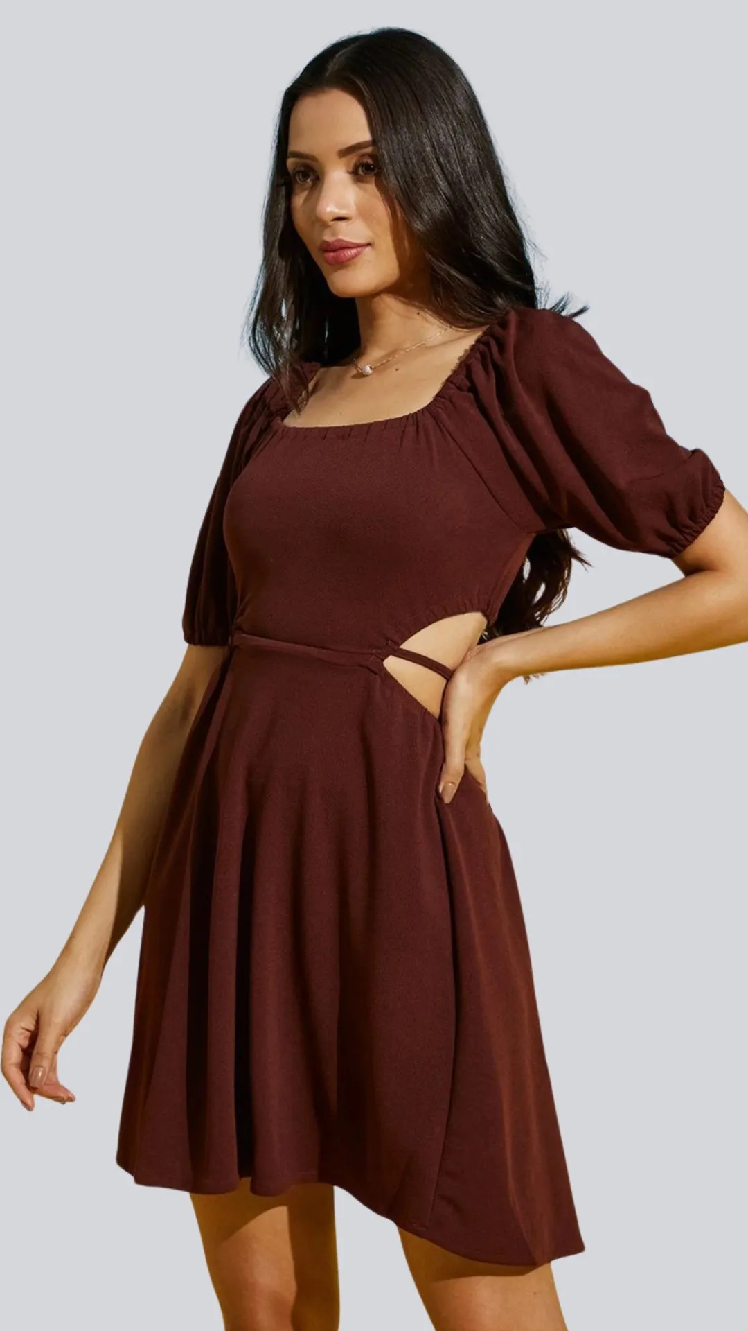 Seductive Lace Tie Back Mini Dress