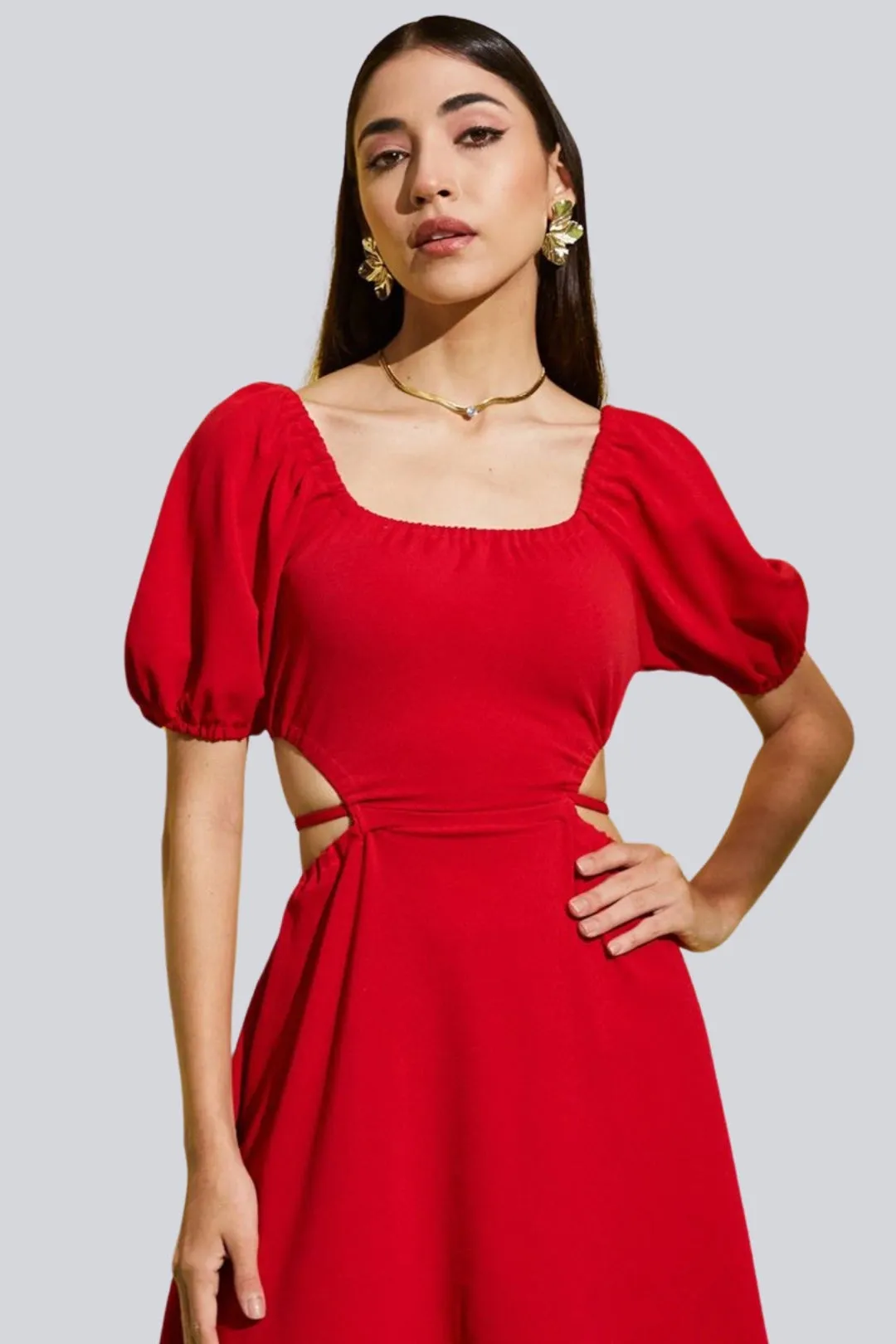 Seductive Lace Tie Back Mini Dress