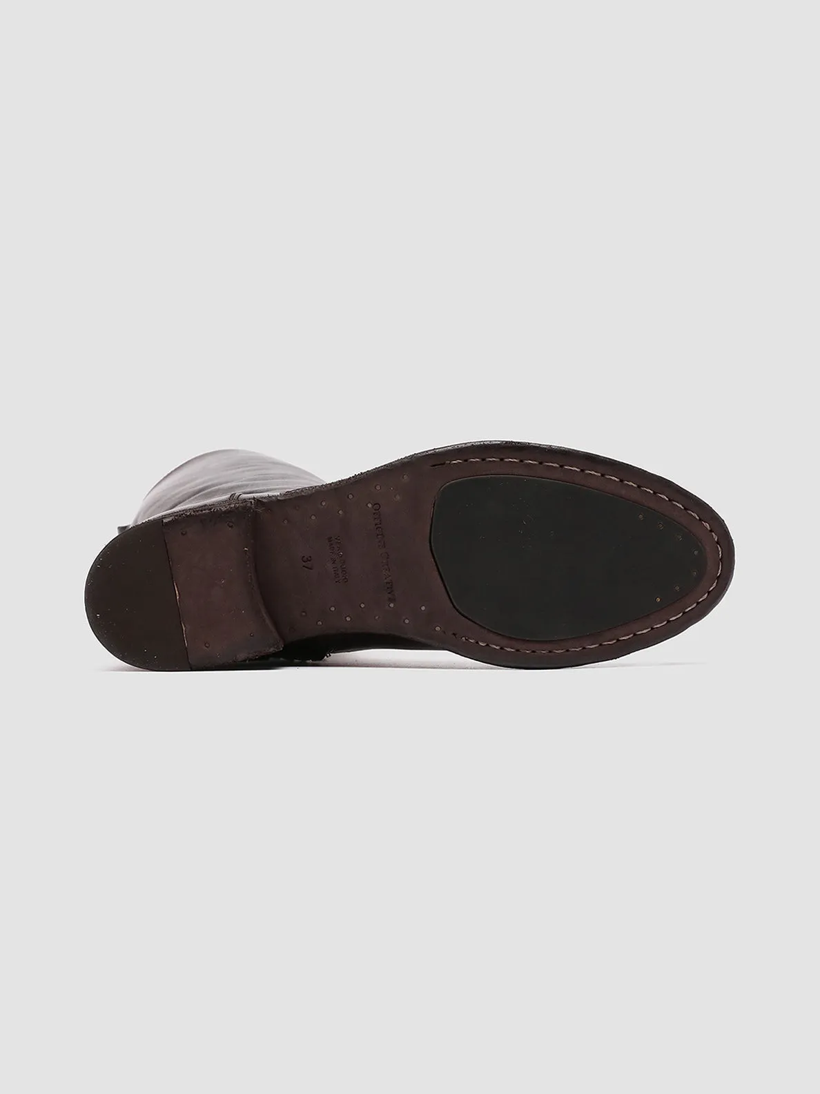 SELINE 013 - Brown Zipped Leather Boots