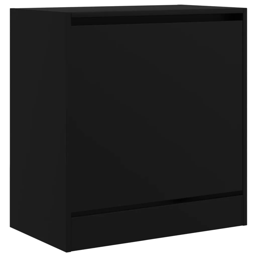 Shoe Cabinet Black 60x34x63.5 cm Engineered Wood