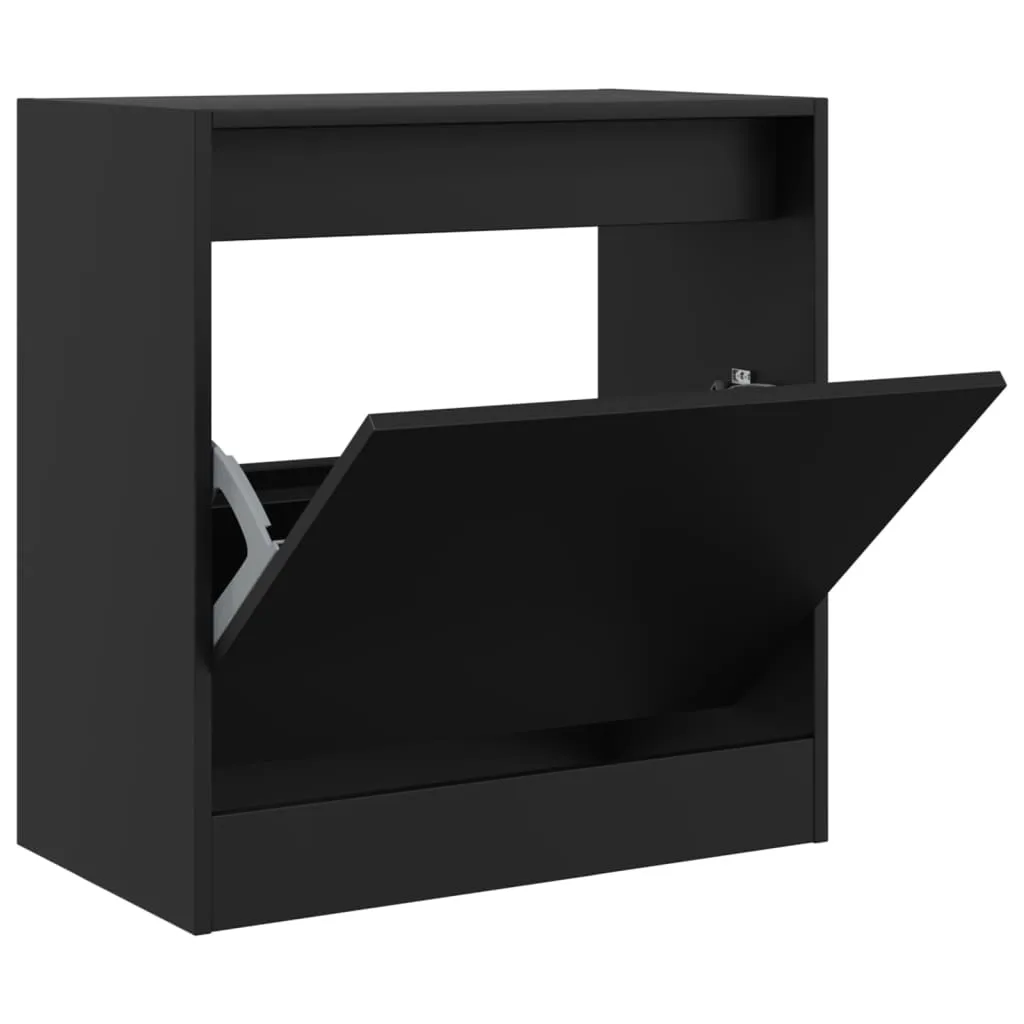 Shoe Cabinet Black 60x34x63.5 cm Engineered Wood