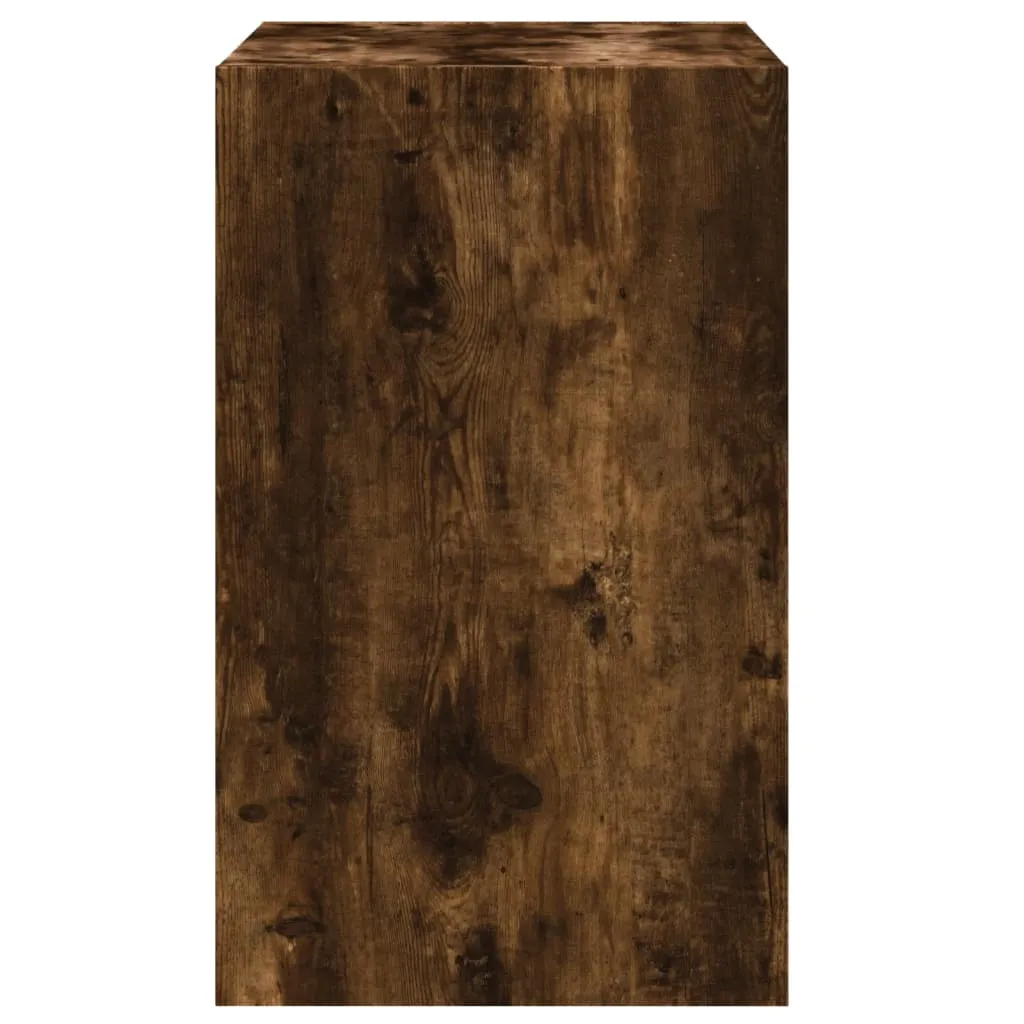 Shoe Cabinet Smoked Oak 60x42x69 cm Engineered Wood