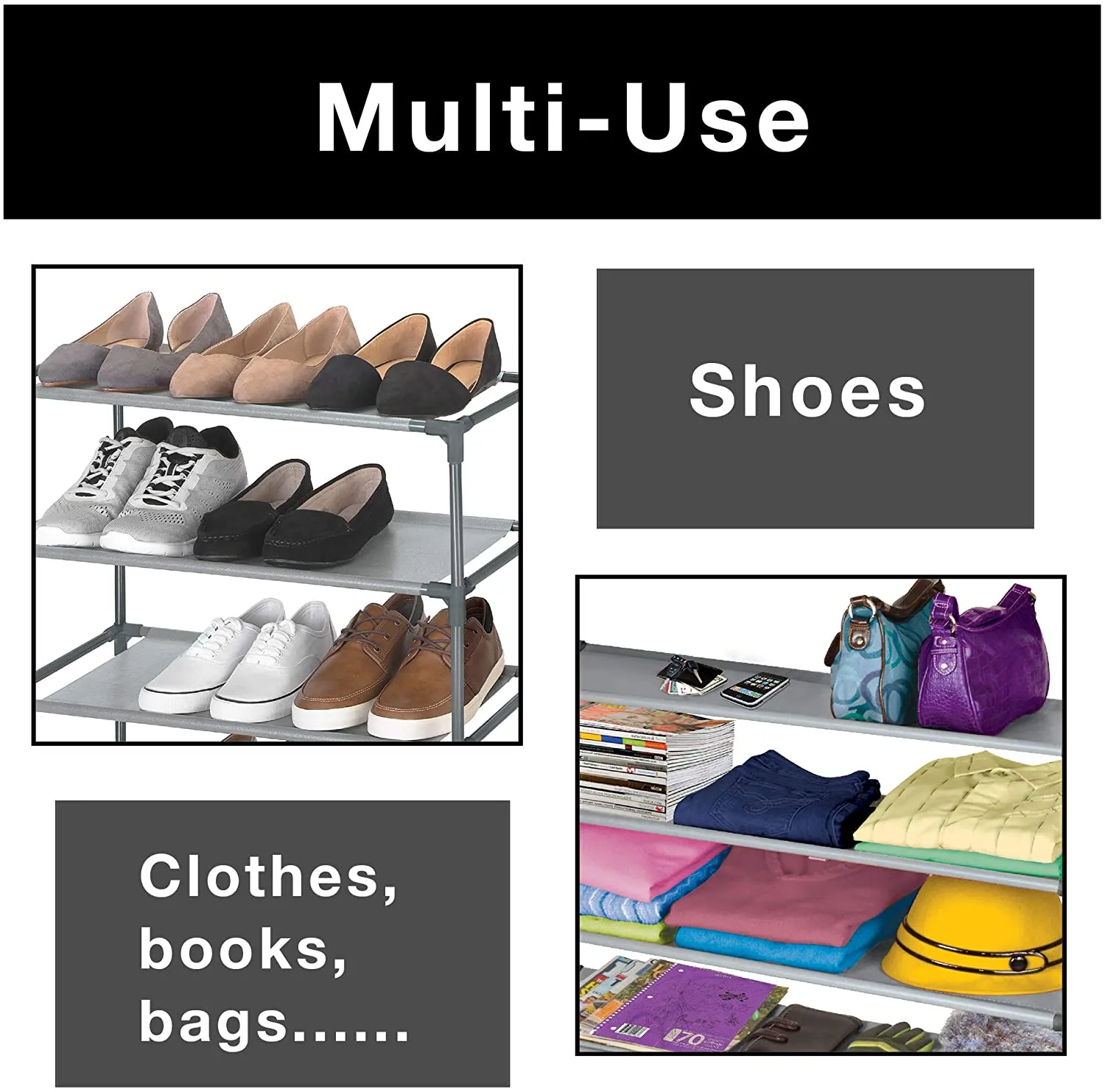 Shoe Rack Shelf with Laminated Liner