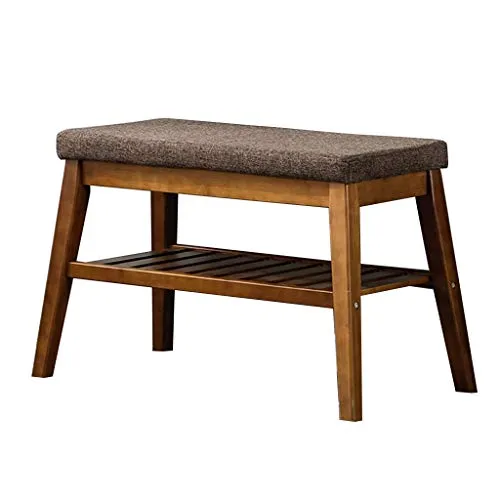 Shoe Racks Bamboo Shoe Bench Ottoman Storage Cabinet Rack 3/4 Pairs Organizer Seat Holder Hallway Stand Shoe Rack with Seat Cushion Max Load 100KG Hallway Shoe Storage (Size : 65cm)