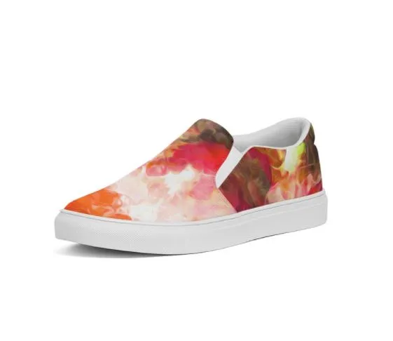 Slip-on Sneakers Shoes for Girls. Tie Dye Printed Keds. Canvas Shoes to Dance in. WickedYo