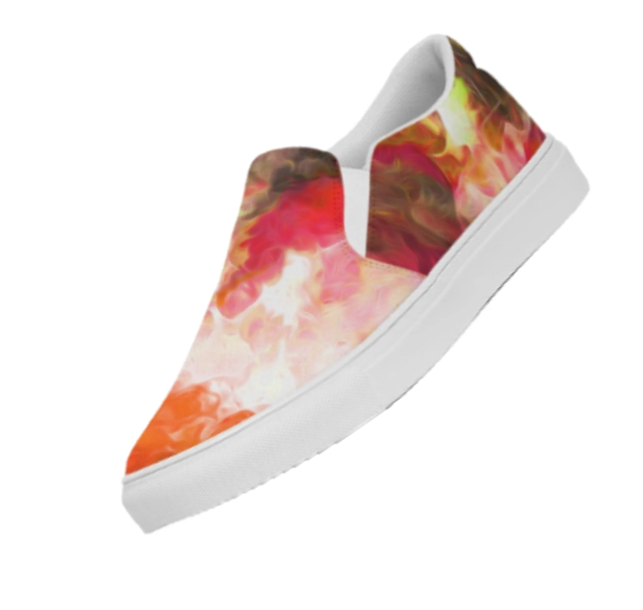 Slip-on Sneakers Shoes for Girls. Tie Dye Printed Keds. Canvas Shoes to Dance in. WickedYo