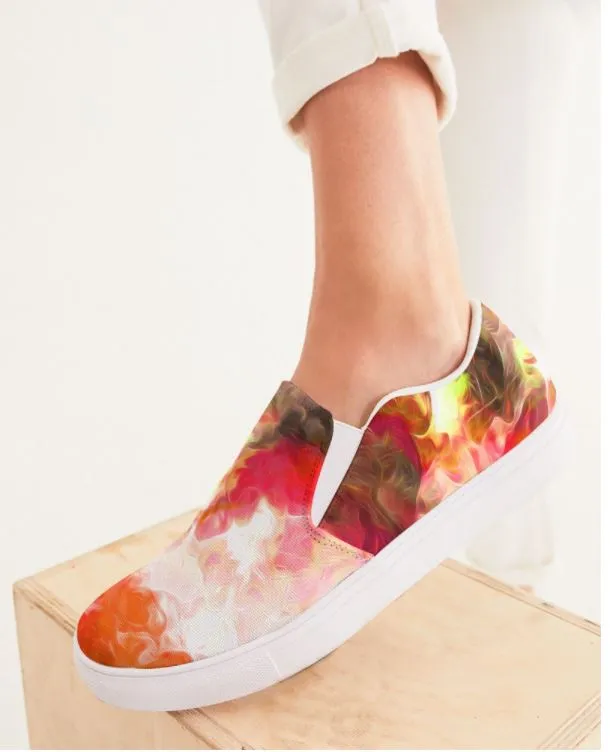 Slip-on Sneakers Shoes for Girls. Tie Dye Printed Keds. Canvas Shoes to Dance in. WickedYo