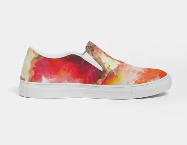 Slip-on Sneakers Shoes for Girls. Tie Dye Printed Keds. Canvas Shoes to Dance in. WickedYo