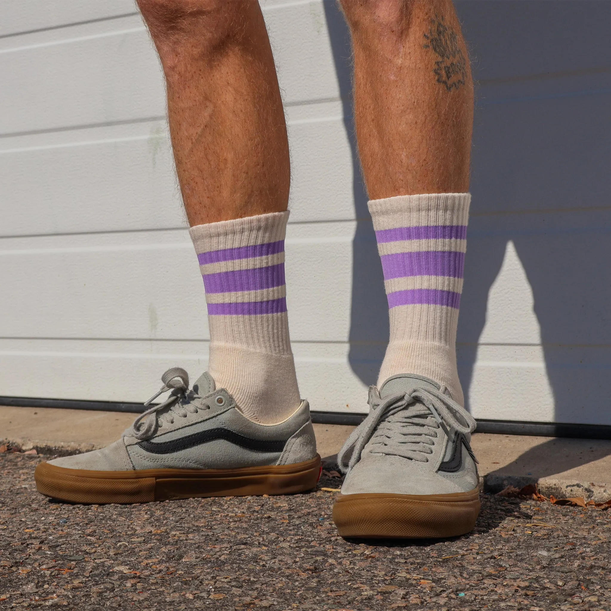 SOCCO Naturals | Lilac Striped Socks