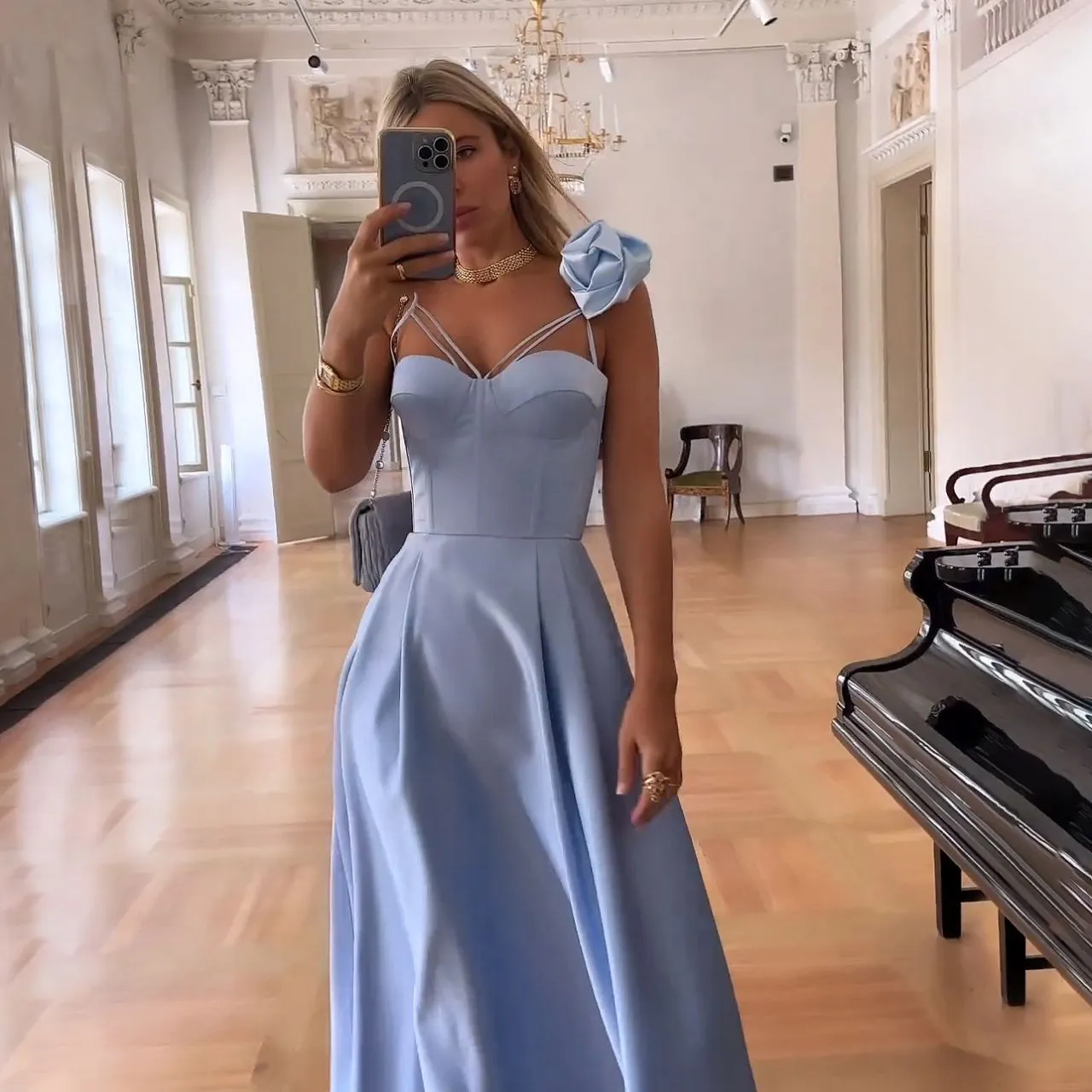 Spaghetti Strap Sleeveless Prom Dress