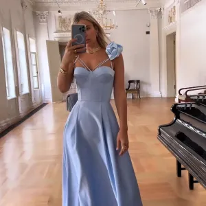 Spaghetti Strap Sleeveless Prom Dress