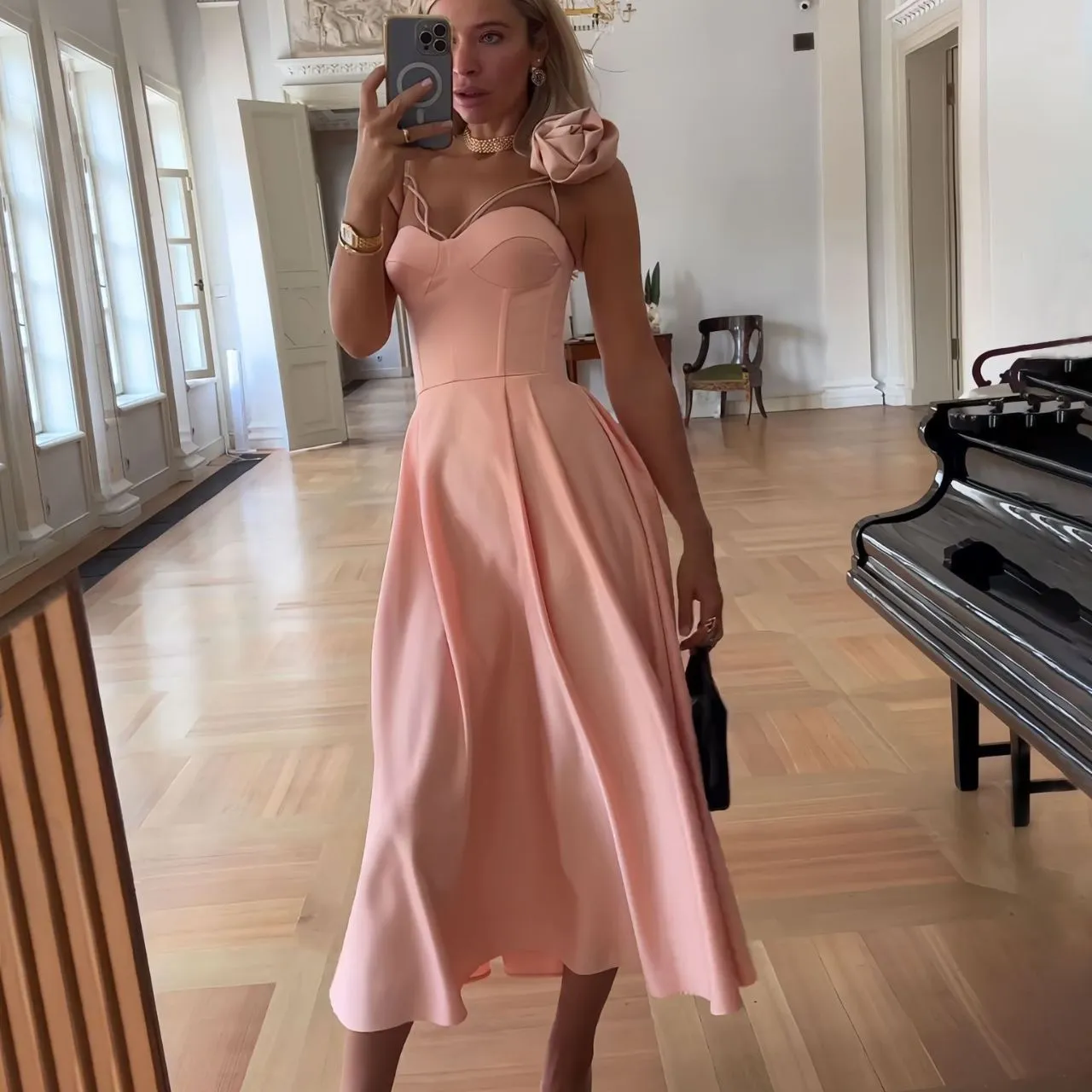 Spaghetti Strap Sleeveless Prom Dress