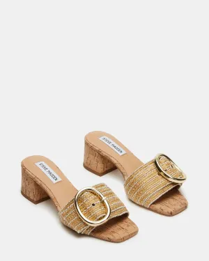 [Steve Madden] Seacrest Gold Multi Heel Sandal