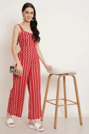 Strappy Cotton Jumpsuit for Women