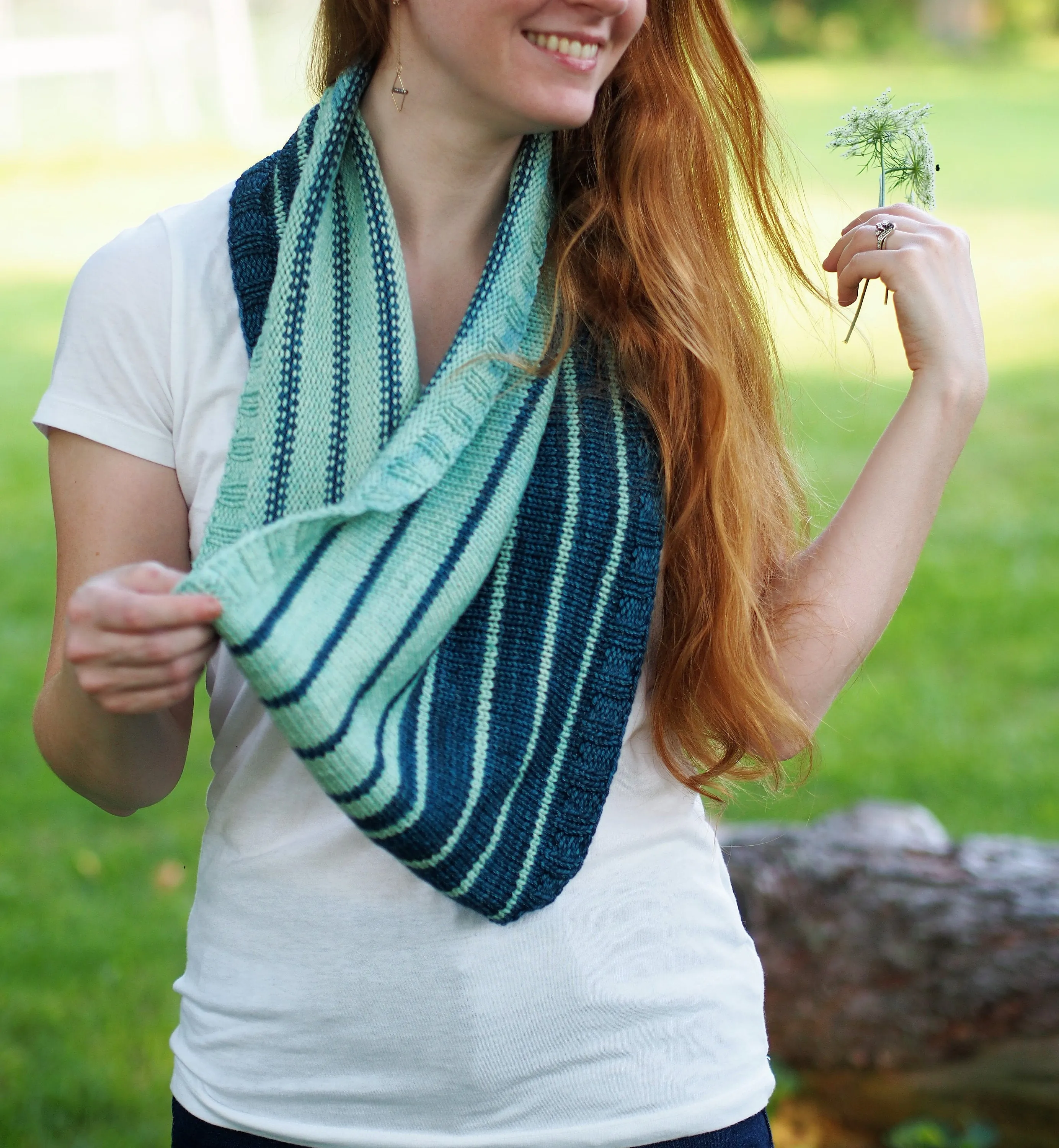 Stryped Cowl Knitting Pattern DK or Worsted Weight