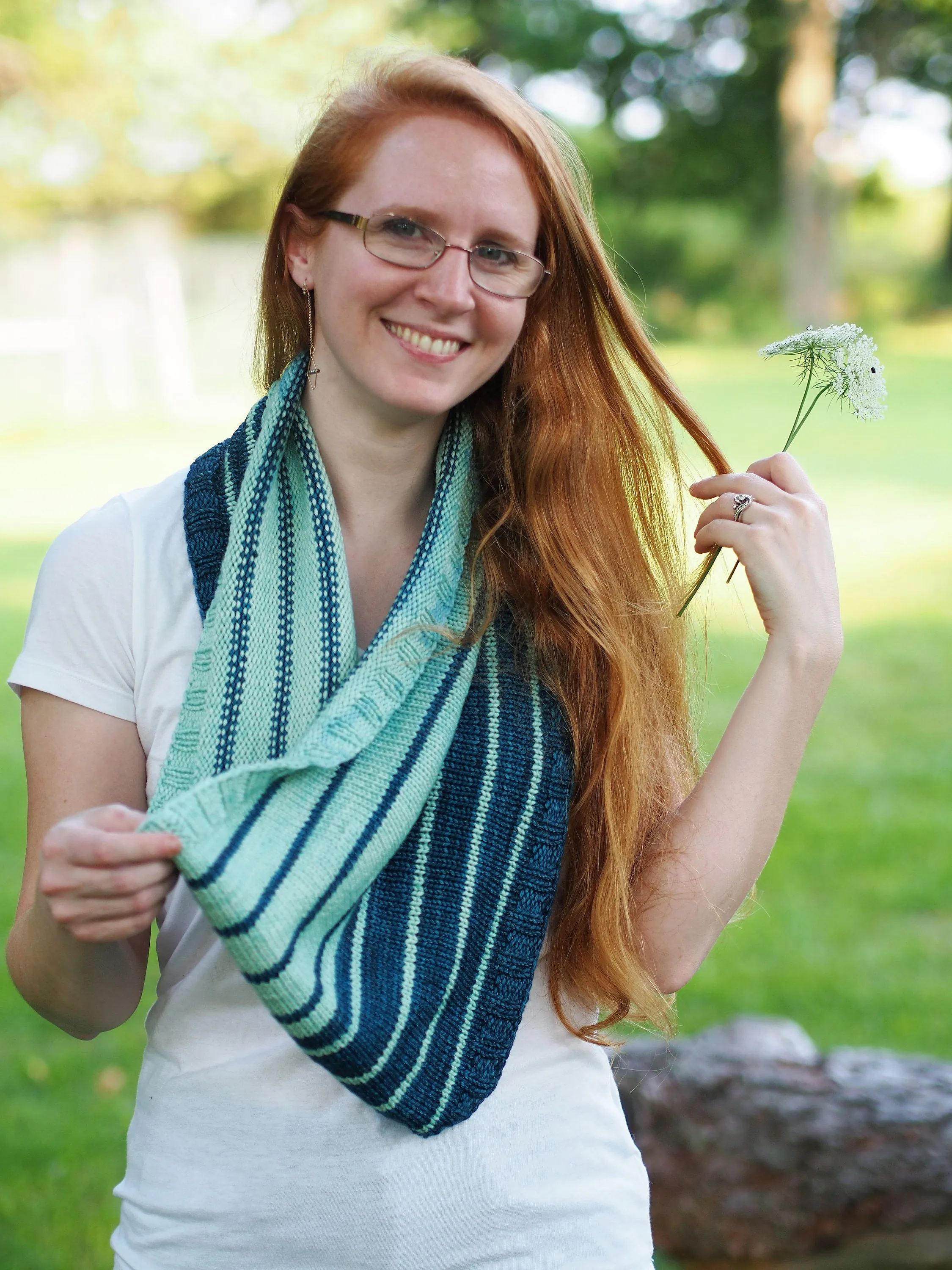 Stryped Cowl Knitting Pattern DK or Worsted Weight