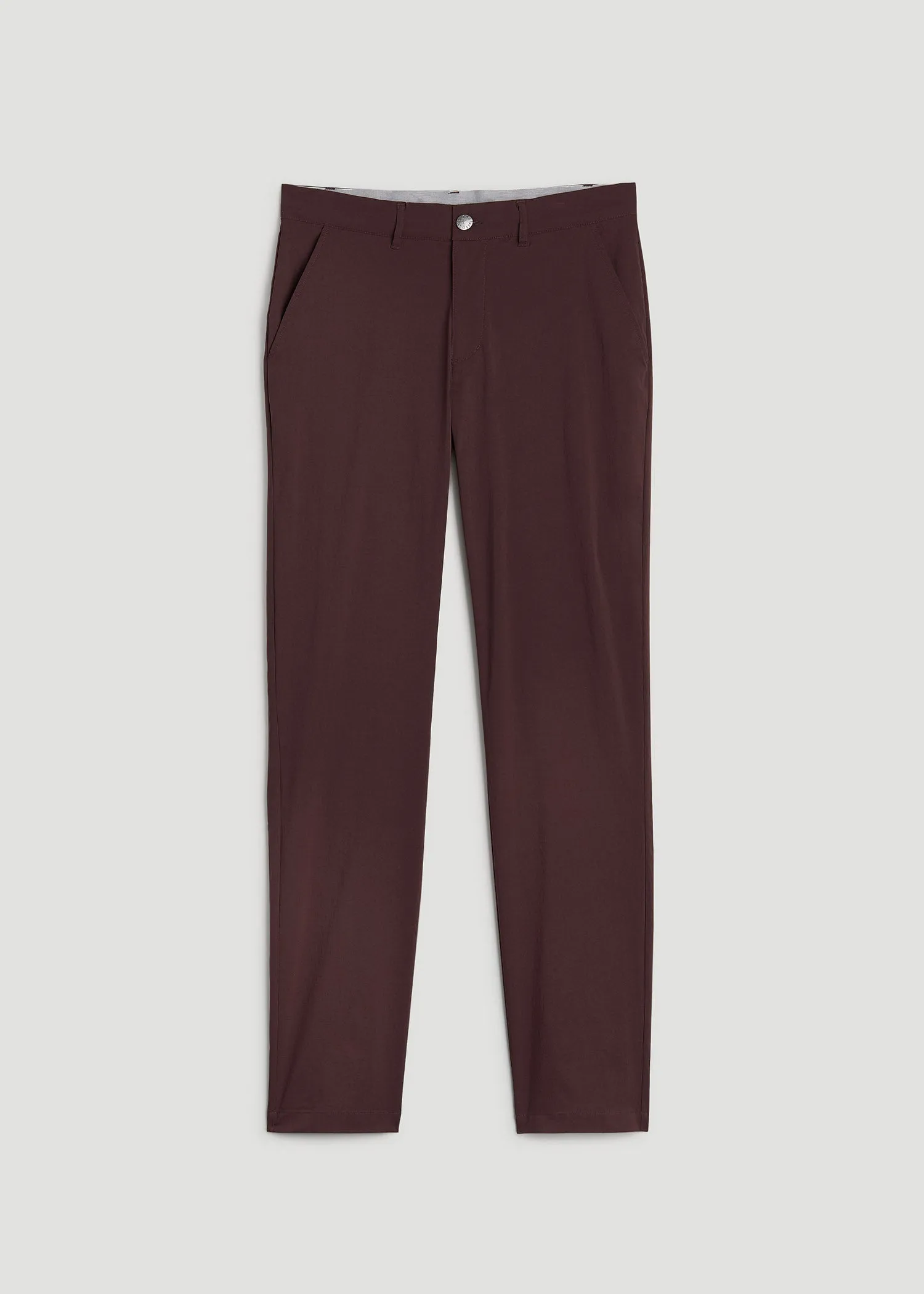TAPERED FIT Traveler Chino Pants for Tall Men in Oxblood