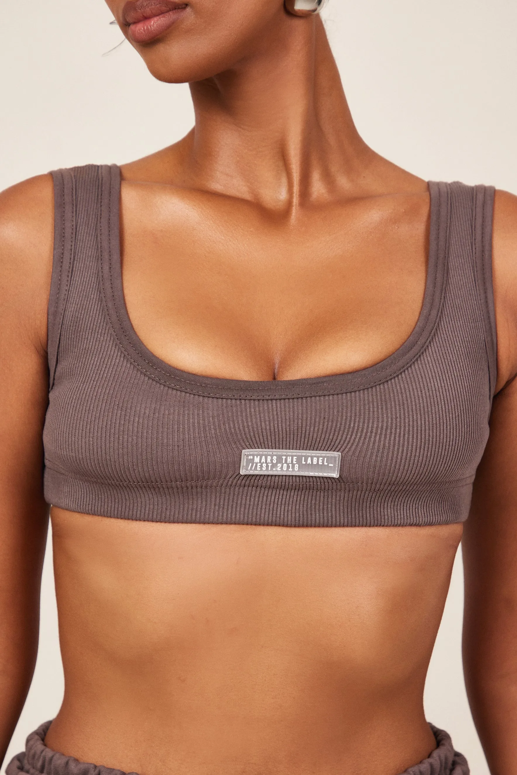 The Mars Ribbed Scoop Cropped Vest